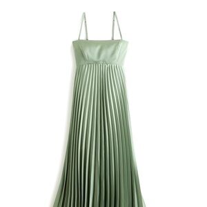 NWT- Abercrombie & Fitch Green Pleated Dress
